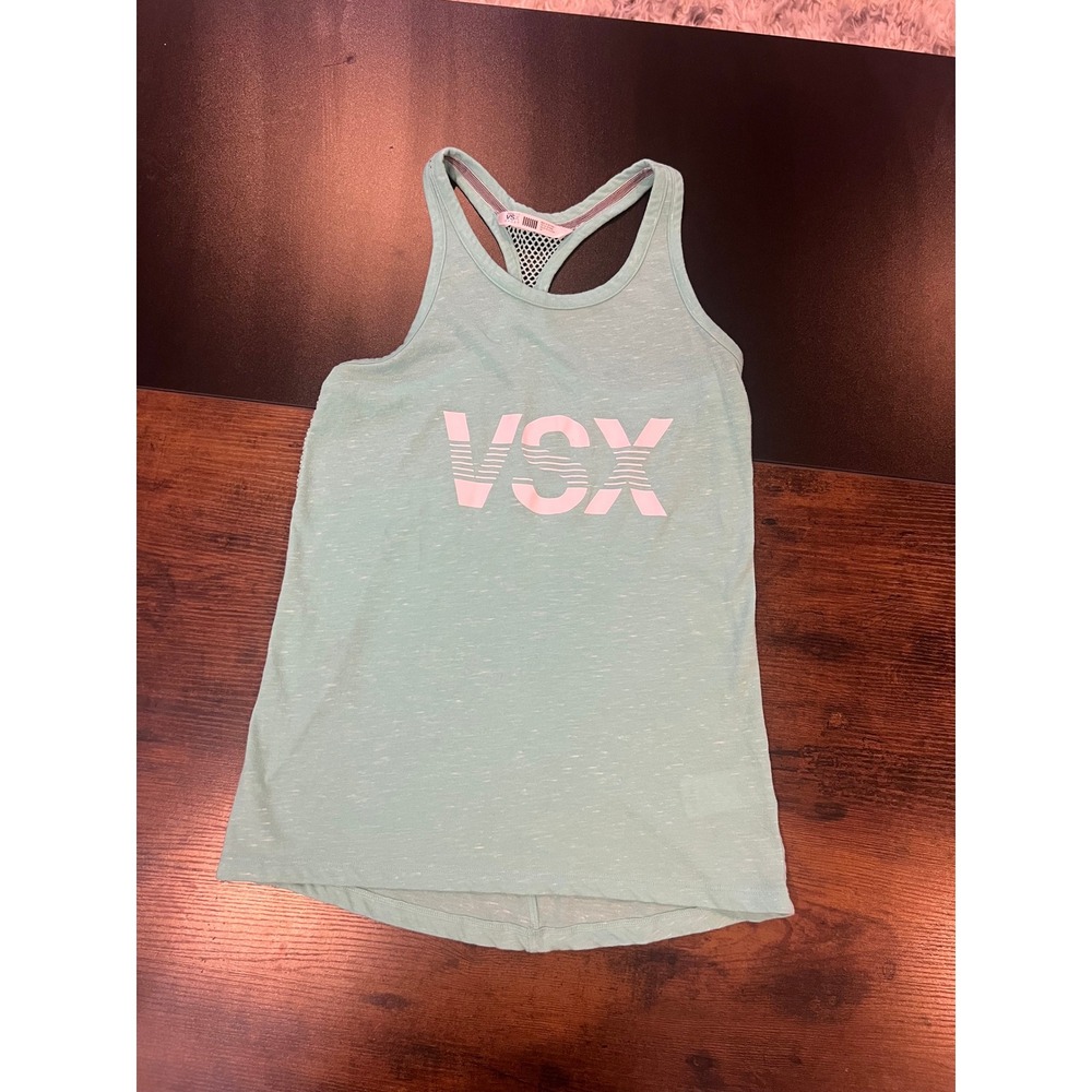 Victoria's Secret VSX Sport Mint Green Racerback Mesh‎ Tank Top Small